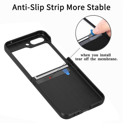 For Samsung Galaxy Z Flip6 JUNSUNMAY Lichee Texture Leather Skin PC Folding Phone Case(Green)