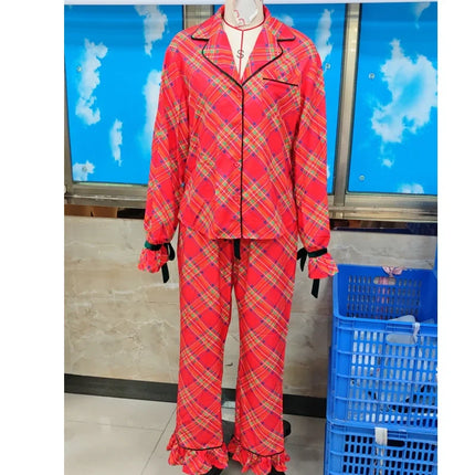 Women's Satin Silk Christmas Pajama Set