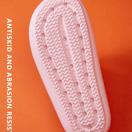 Fashion Buckle Thick Platform Slippers Women Home Soft Sole eva Cloud Slides Sandals Woman 2023 Summer Non Slip Beach Flip Flops