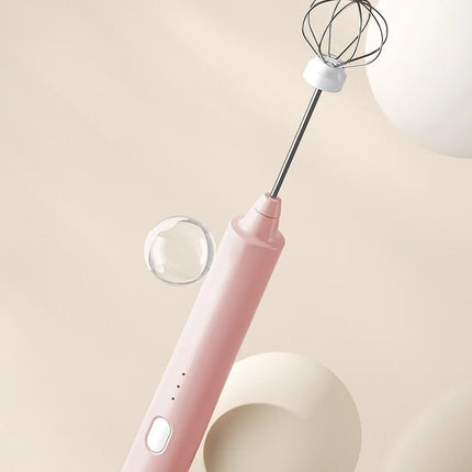 1 PCS USB Rechargeable Handheld Egg Beater 3 Speeds Electric Milk Frother Foam Maker Mixer Coffee Drink Frothing Wand Foamer