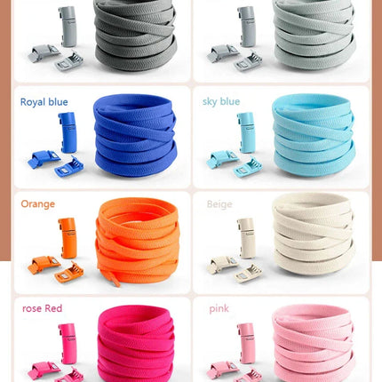 Magnetic Locking Shoelaces without ties Sneakers elastic laces  Children Adults Quick On/Off Shoelaces Shoe accessories 1 Pair