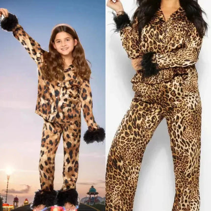 Women's Christmas Tree Plaid Satin Print Pajama Set