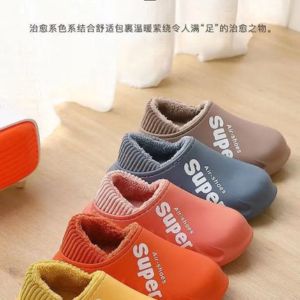 Comwarm Fur Sports Slippers For Women Winter Outdoor Waterproof Plush Home Slippers Female Fashion Indoor Soft Warm Furry Shoes