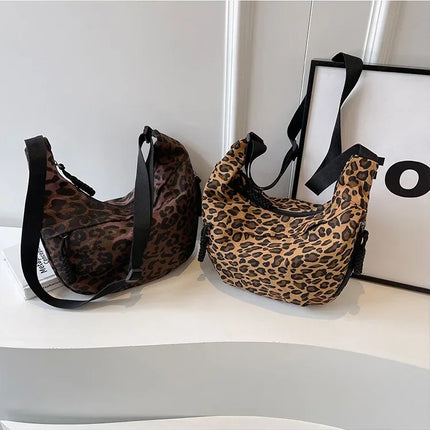 Leopard Print Crossbody Bags for Women Corduroy Casual Shoulder Tote Bags Ladies Sac A Main Femme Designer Luxury Handbags 2024