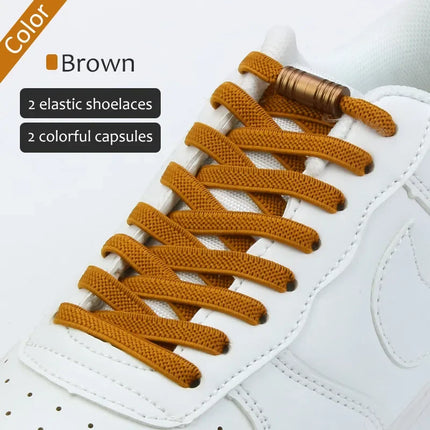 1Pair Elastic Tieless Shoelaces Shoe Laces No Tie Shoelace for Kids and Adult Sneakers Quick Lazy Metal Lock Laces Shoe Strings