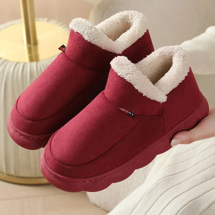 Bebealy Men Shoes Fur Women Slippers Winter House Shoes For Women Indoor Plush Warm Women Shoes 2024 Casual Home Shoes For Men