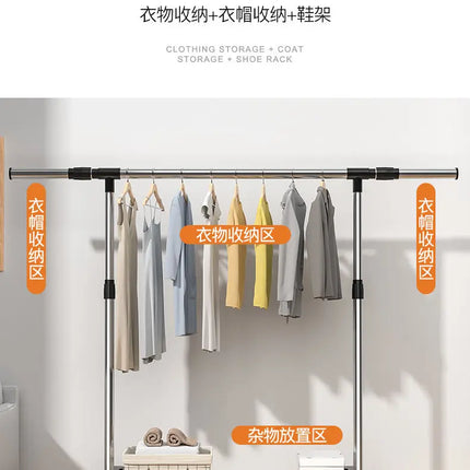 Telescopic Mobile Clothes Rack