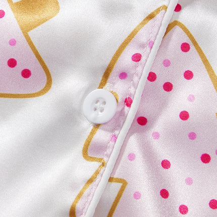 Women's Christmas Pajamas Set V-Neck Top with Pants 2-Piece