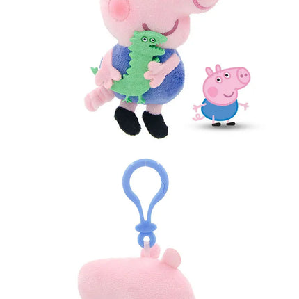 12cm Genuine Peppa Pig Plush Pendant Children's Toy Kawaii Peppa George Cartoon Anime Plush Key Chain Backpack Pendant Kids Gift