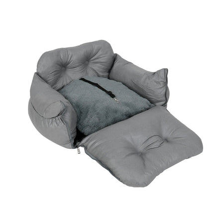 Dog Car Seat with Safety Belt Pet Animal Booster Nest Cushion Washable Dogs Cats Sofa Bedding Travel Mattress