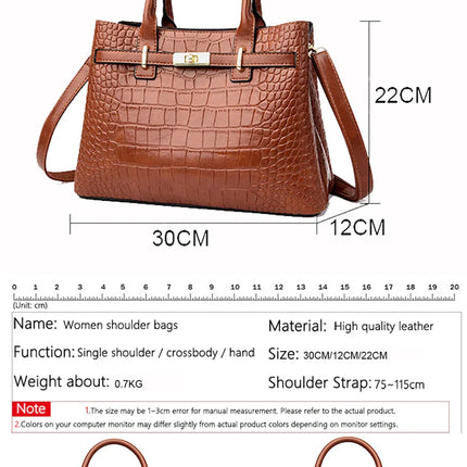 Famous Brand Ladies HandBags High Quality Crocodile Stripe Three Main Bags Designer Crossbody Shoulder Bag For Womens Tote Bag