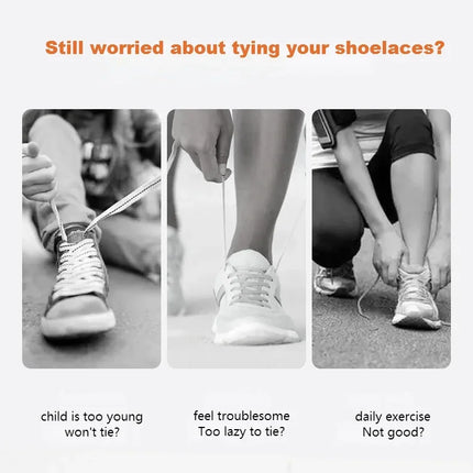 Flat Elastic Shoe Laces Sneakers No Tie Shoelaces for Shoes Tennis Quick Shoelace Clips Without Ties Shoe Accessories Kids Adult