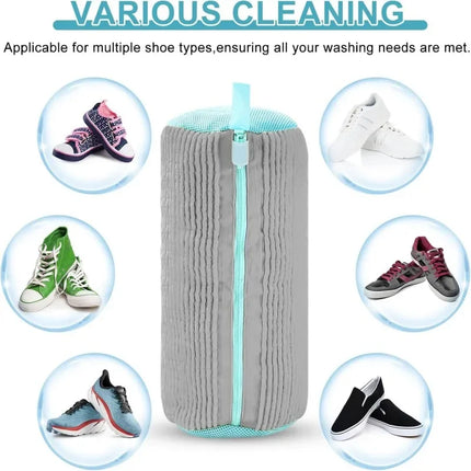 Laundry Bags Shoe Washing Machine Bag-with Zipper Laundry Bag with Rich Fluff Inside, Perfect for Sneakers and Casual Shoes