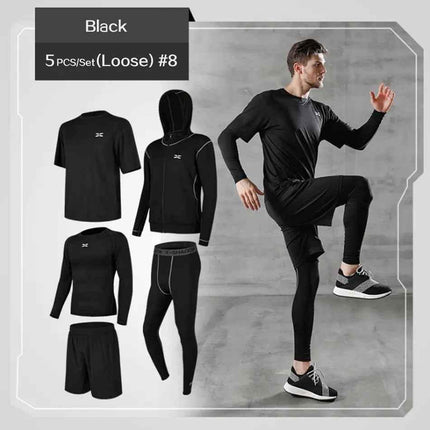 Men Gym Fitness Compression Sports Suit Clothes Running Jogging Sport Wear Exercise Workout Tights