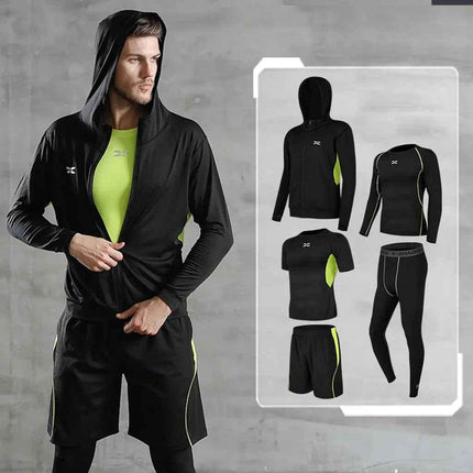 Men Gym Fitness Compression Sports Suit Clothes Running Jogging Sport Wear Exercise Workout Tights