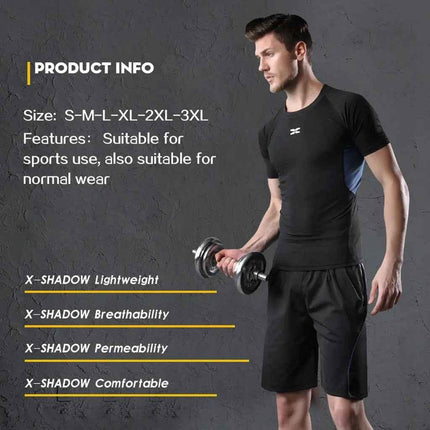 Men Gym Fitness Compression Sports Suit Clothes Running Jogging Sport Wear Exercise Workout Tights