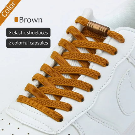 1Pair Elastic Tieless Shoelaces Shoe Laces No Tie Shoelace for Kids and Adult Sneakers Quick Lazy Metal Lock Laces Shoe Strings