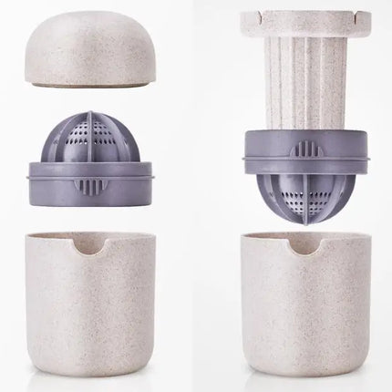 1 Set Material Juice Cup Premium Mini DIY Manual Fruit Juicer Citrus Orange Lid Rotary Press Non-Slip Reamer For Lemon Lime Gra
