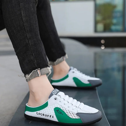 Men's Fashion Soft-soled Half Slippers Summer Men Trendy Bottom Casual Shoes Soft Sole Support Shoes Sneakers Zapatos De Hombre