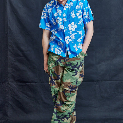 Lei Blue Hawaiian Shirt