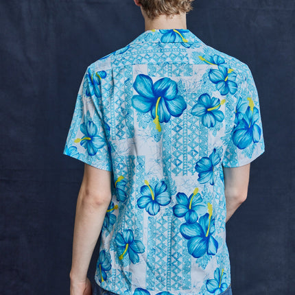 Blue Hibiscus Hawaiian Shirt