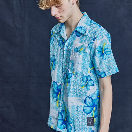 Blue Hibiscus Hawaiian Shirt