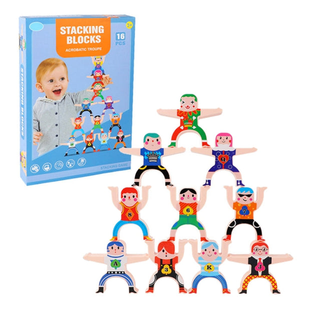Children Parent-Child Stacking Block Game Balance Acrobatic Troupe Decompression Toy, Hercules, (Clown