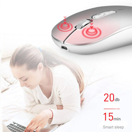 M103 1600DPI 5 Keys 2.4G Wireless Mouse Charging Ai Intelligent Voice Office Mouse, Support 28 Languages, White, Black, Silver, Rose Gold, Gray