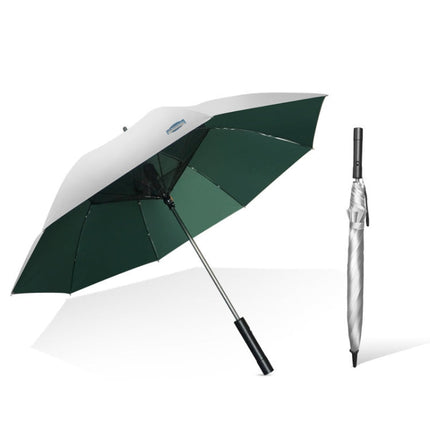 9033 Sun and Rain Dual-purpose Umbrella Multi-function Fan Titanium Silver Glue Sunscreen and UV Protection Long Handle Umbrella, Pink, Black, Ink Green