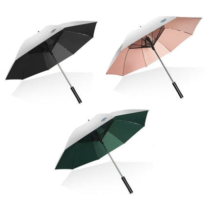9033 Sun and Rain Dual-purpose Umbrella Multi-function Fan Titanium Silver Glue Sunscreen and UV Protection Long Handle Umbrella, Pink, Black, Ink Green