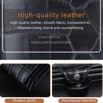 Baellerry K9171 RFID Anti-Magnetic Card Holder Crocodile Pattern Card Holder(Blue)