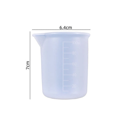 10 PCS Crystal Epoxy Silicone With Scale 100ml Measuring Cup, 10 PCS 100ml