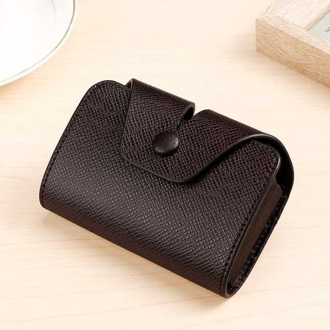 Organ Card Holder Large-capacity Card Sleeve For Men And Women, Color: Vertical Coffee