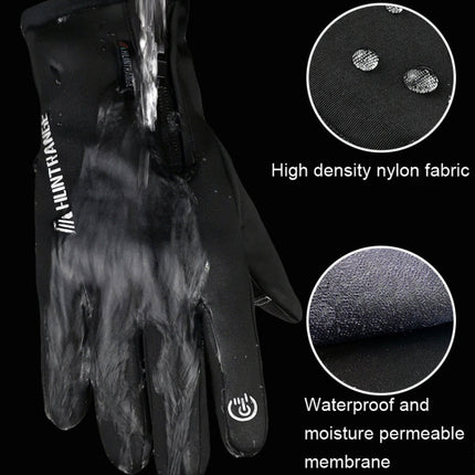 Outdoor Waterproof Touch Screen Riding Keep Warm Gloves, Size: L(Black)