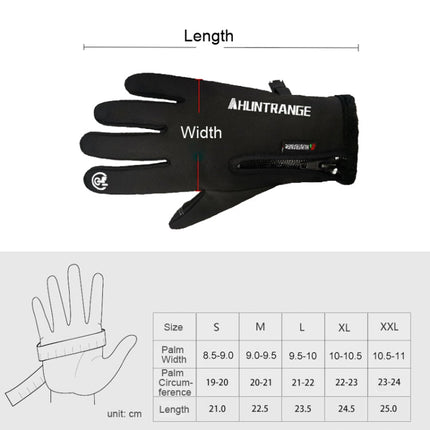 Outdoor Waterproof Touch Screen Riding Keep Warm Gloves, Size: L(Black)