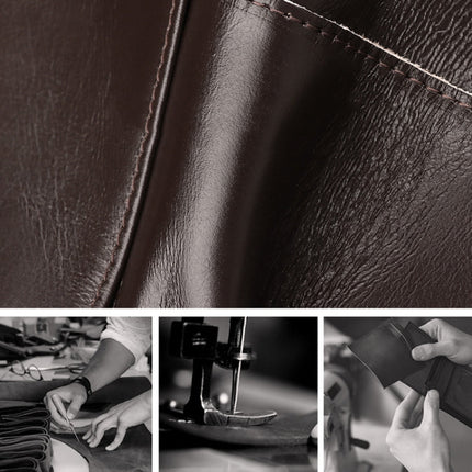 HUMERPAUL RFID Anti-magnetic Cox Purse Multi-card Card Bag Short Men Wallet(Brown)