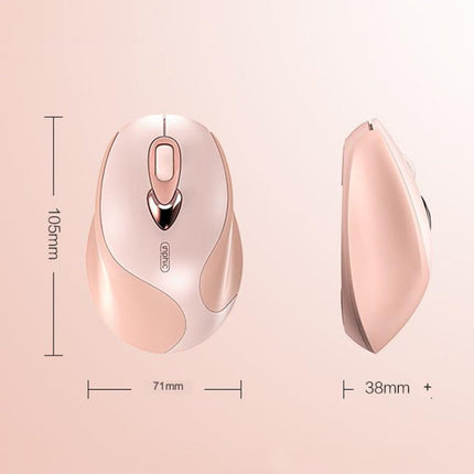 Inphic M8 Wireless Mouse Charging Quiet Office Home 2.4G USB Mouse, M8 (Milk Tea)