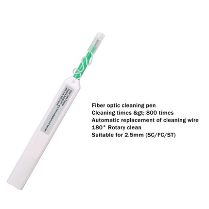 10 In 1 Optical Fiber Cleaning Tool Kit 1.25/2.5mm Fiber Cleaning Pen, Optical Fiber Cleaning Tool Kit