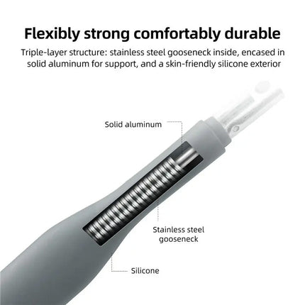 TELESIN Silicone Neck Mount Magnetic Selfie Stick Phone Neck Holder(Gray)