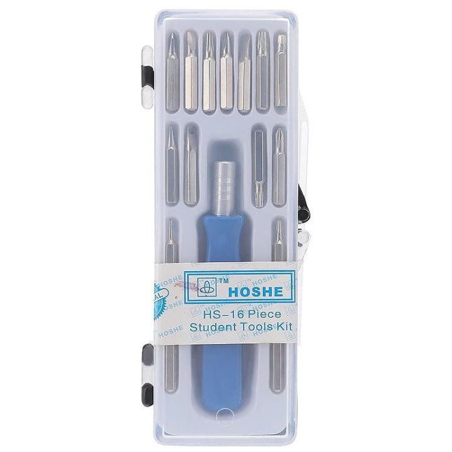HOSHE 16 In 1 Mini Screwdriver Set Multiple Screwdriver Bits Watch Eyeglasses Repair Tool