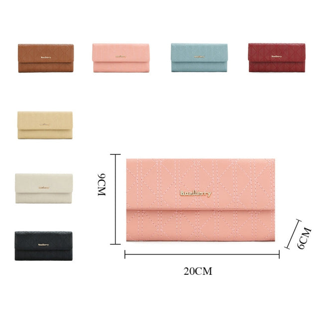 Baellerry N8918 Ladies Long Large Capacity Wallet Magnetic Buckle Clutch Phone Bag(Black)