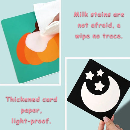 20pcs /Book Baby Early Learning Card Children Eye Care Visual Stimulation Card, Style: 1-order Black And White