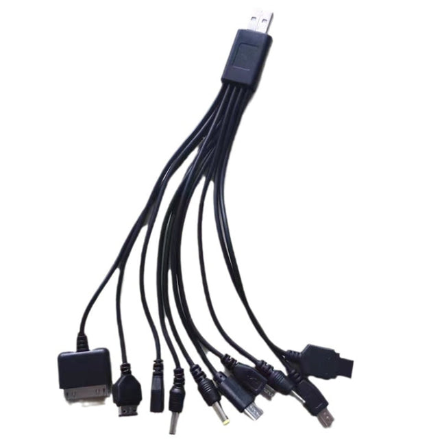 10 In 1 Multifunction USB Charging Cable For IPhone / PSP / Camera / Nokia / HTC / LG / Samsung, 10 In 1