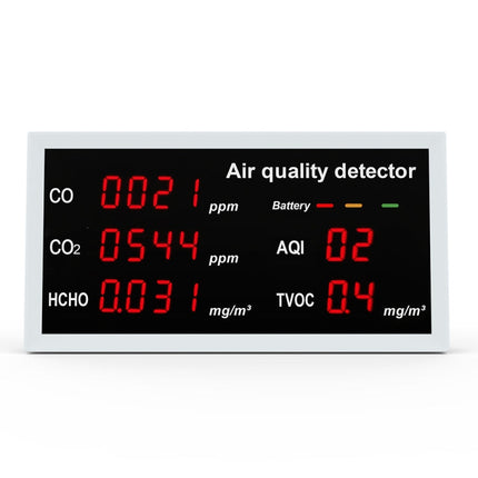 5-in-1 Indoor Home Portable Air Monitor TVOC Formaldehyde Detector, 5-in-1(White), 5-in-1(Light Gray)