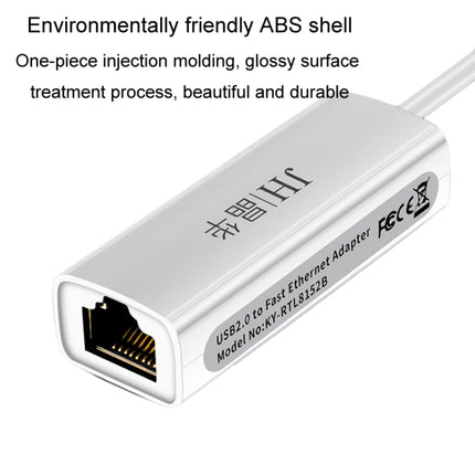 JINGHUA Z310 USB2.0 To RJ45 100Mbps Network Card Network Interface Box Laptop Network Card Free Driver(White)