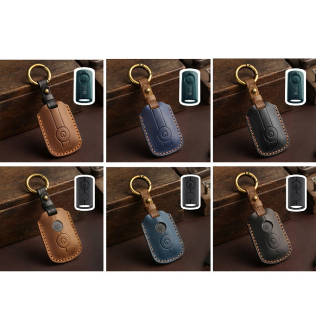 For YAMAHA NMAX155/XMAX300/Aerox/Jauns Hallmo Motorcycle Key Cover, Color: 1 Key Brown Hollowed