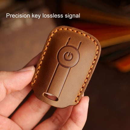 For YAMAHA NMAX155/XMAX300/Aerox/Jauns Hallmo Motorcycle Key Cover, Color: 1 Key Brown Hollowed