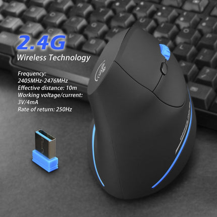ZELOTES F-35A 6-Buttons Vertical Grip Ergonomic Rechargeable Wireless Mouse(Wireless Version)