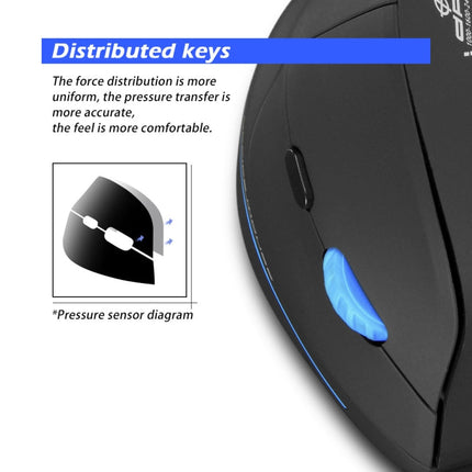 ZELOTES F-35A 6-Buttons Vertical Grip Ergonomic Rechargeable Wireless Mouse(Wireless Version)
