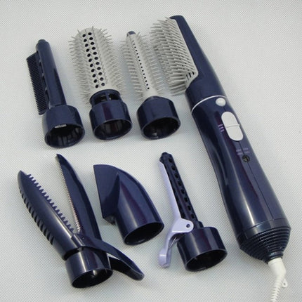 8 in 1 Professional Hair Dryer Hair Curler for Hotel Travel With Comb Powerful Hairdryer(Deep blue)